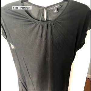 Black Silk Top Banana Republic Medium